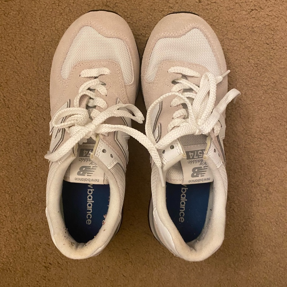 New Balance Women's 574 Core Evergreen Lifestyle Sneaker, White